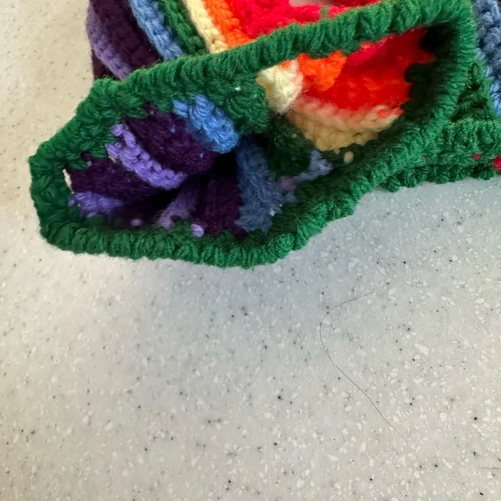 Handmade Crocheted Rainbow 🌈 Girl’s Mittens! So Cute! Outerwear. Multicolored